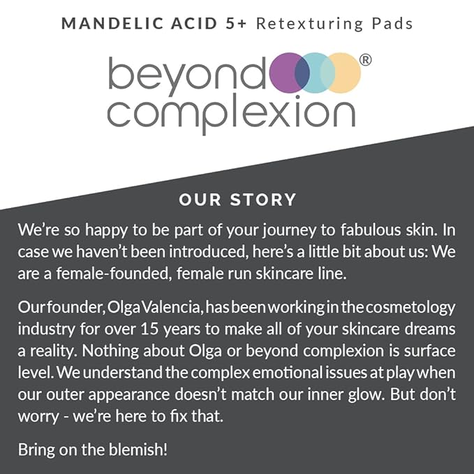 Mandelic Acid 5% Resurfacing Pads for Face with Green Tea, Hops, Aloe Extract and Phytic Acid - Exfoliating Facial Peel Pads for Minimizing the Appearance of Pores (60 PADS)