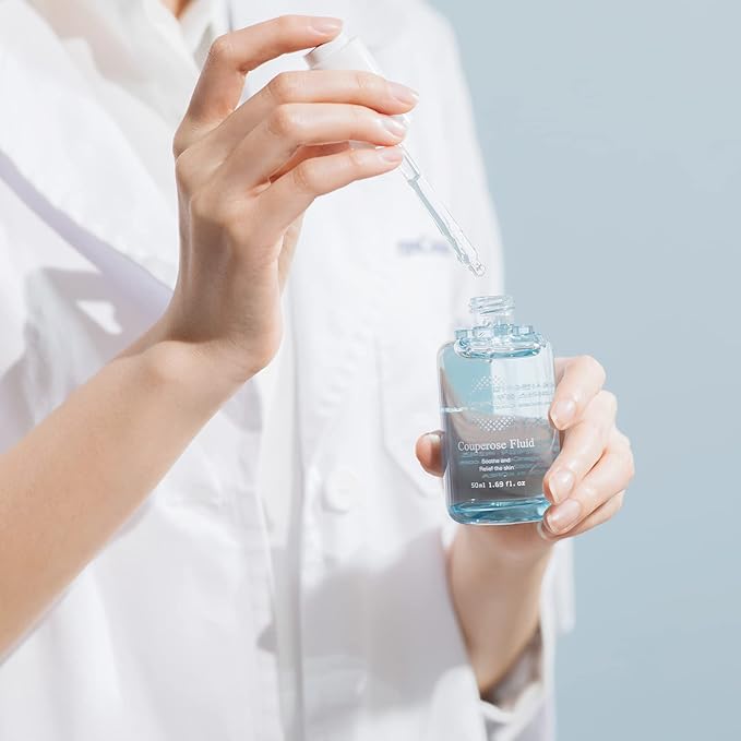 Couperose Fluid – Soothing & Calming Ampoule for Sensitive, Redness-Prone & Troubled Skin, With Hydrolyzed Collagen, Sodium Hyaluronate, Aloe Vera & Rose Water. 1.69 fl.oz (50ml)