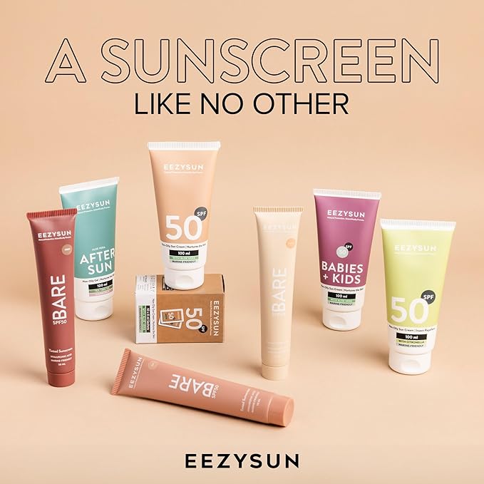 BARE Tinted Sunscreen SPF 50 – Non-Greasy, Water-Resistant, Vegan & Reef-Safe with Hyaluronic Acid & Jojoba Oil – 1.69 fl oz – Deep