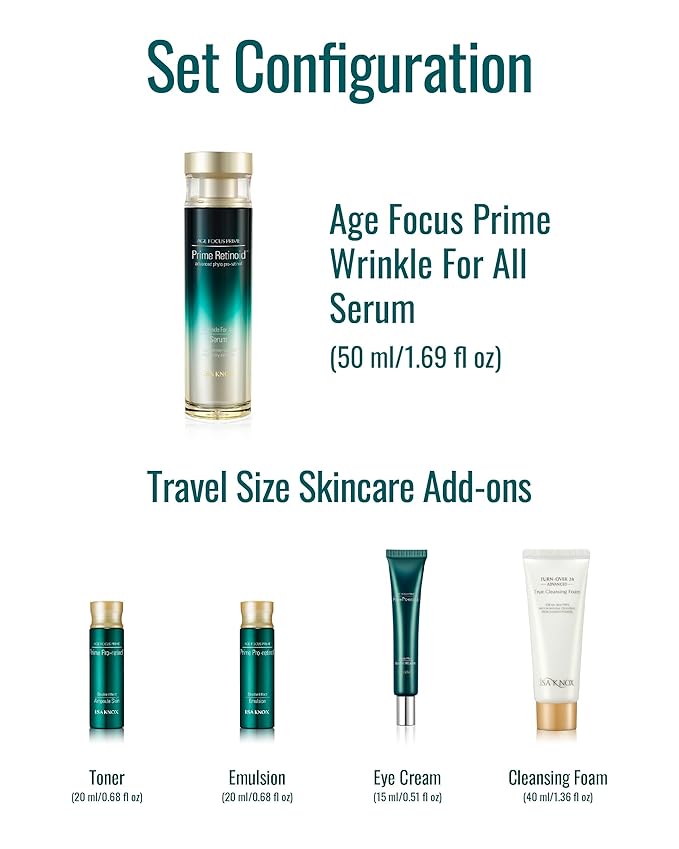 ISA KNOX Age Focus Prime Wrinkle For All (4.9fl oz) - Plant-Based Korean Skin Care Solution for Skin Elasticity & Moisturization by LG Beauty. Daytime Retinol.