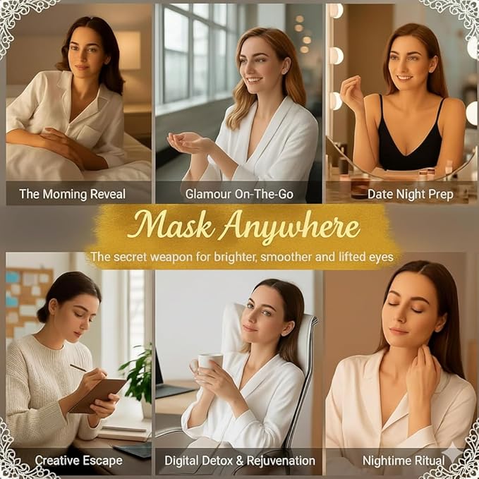 Under Eye Patches,Lace Eye Mask for Puffy Eyes and Dark Circles,Collagen Skin Care Products,Hydrating,Smoothing,Anti-Aging Eye Patch for Under Eye Bags(24 Pairs)