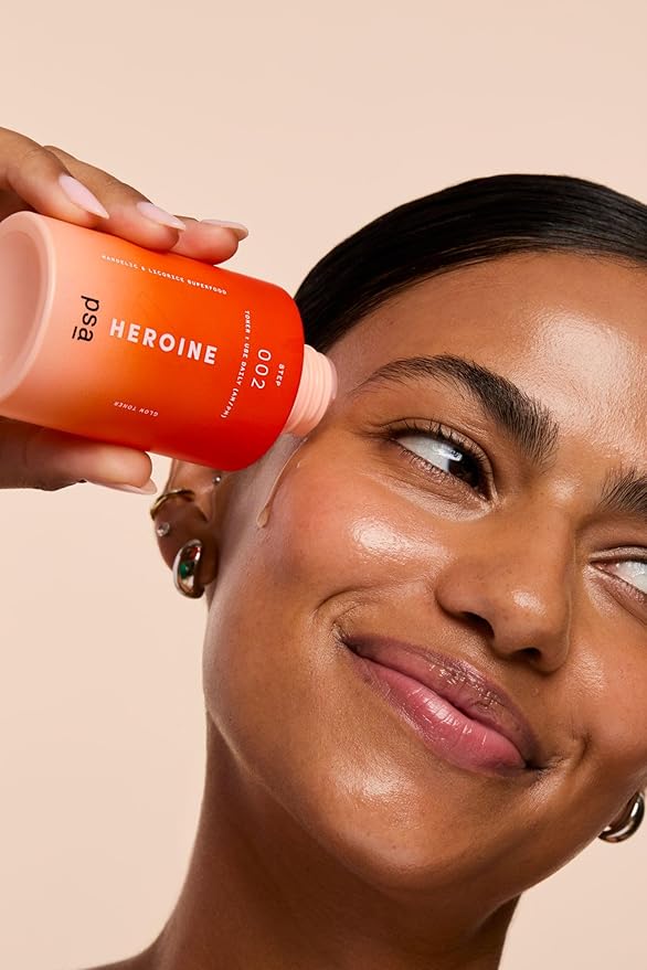 PSA - Heroine Mandelic & Licorice Superfood Toner | Mandelic & Lactic Acid, Licorice Root, Kombucha, Pomegranate Extract | Suitable for All Skin Types (100 mL | 3.4 oz)