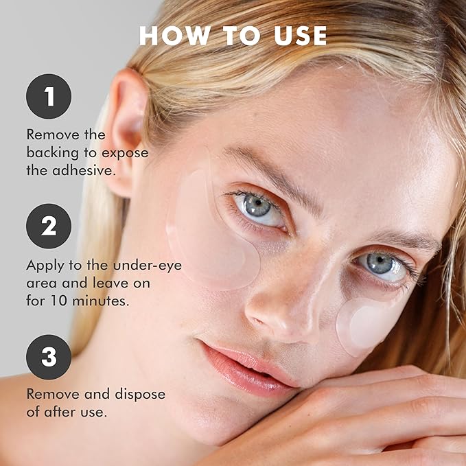 skyn ICELAND Dissolving Microneedle Under Eye Patches with 39% Hyaluronic Acid and Peptides, No Slip Overnight Eye Mask for Fine Lines, Wrinkles and Firming, Vegan, All Skin Types, 8 Pairs