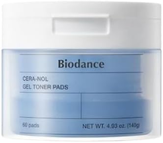 Biodance Cera-NOL Gel Toner Pads, Deep Hydrating & Soothing Toner Pads for Sensitive Skin, Redness Reducing & Comfort Mositurizing, Korean Skincare, Stocking Stuffersㅣ4.93 fl.oz.(140g)*60Pads