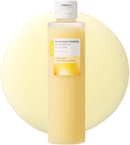 5% Niacinamide Milky Toner with Kojic Acid & Turmeric – Dark Spot Care, Skin Tone Improvement, Gentle Hydration for Face & Body, 200ml (6.76 fl oz)