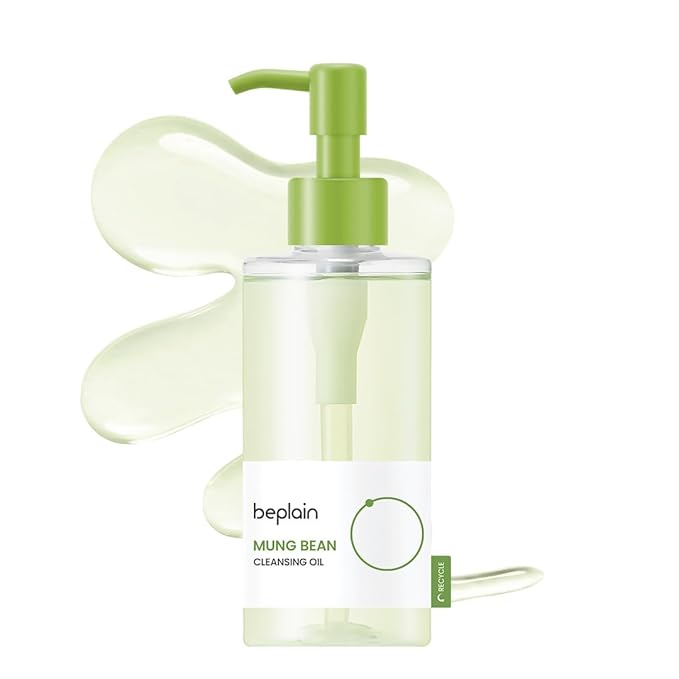 beplain Mung Bean Cleansing Oil(6.76fl.oz/200ml)| Fragrance-Free | Non-Comedogenic Tested| Makeup Blackhead Remover & Deep Pore Cleanser| Suitable for Sensitive Skin| Double Cleansing Korean Skincare