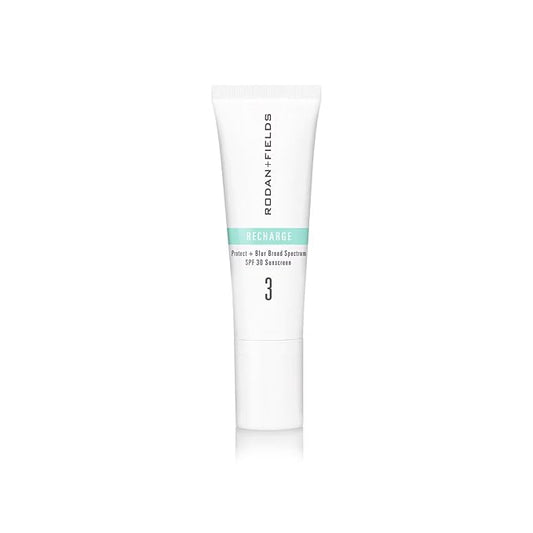 Rodan + Fields RECHARGE Protect + Blur Broad Spectrum SPF 30 Sunscreen | 40mL | Mineral Face Sunscreen & Makeup Primer | Vitamin E, Zinc, Electrolytes, & Carnosine | Matte Finish Skin Care