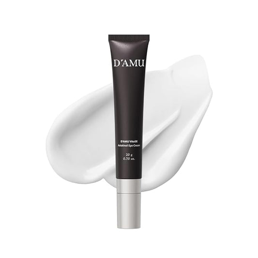 D'AMU Retinol Eye & Neck Cream – Brightening & Firming Cream for Dark Circles, Wrinkles & Pigmentation with Vita 5X, Astaxanthin & Spicule – Korean Skincare – 1.6 oz
