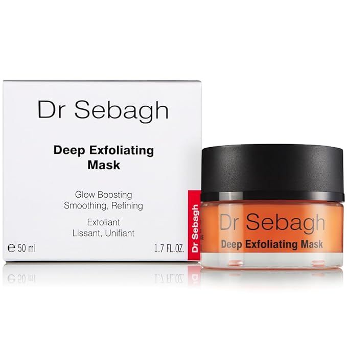 Dr Sebagh Deep Exfoliating Mask (1.7 fl oz) - Lactic Acid Exfoliating Face & Pore Cleansing - Azelaic Acid Detox for Clogged Pores Treatment - Anti-Aging Skin Mask for Radiance