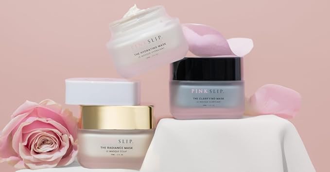 PINKSLIP Skin Face Mask Triple Bundle, Includes Clarifying, Radiance and Hydrating Masks, Pore Cleansing Minimizer, Natural Acne Treatment, Anti-Aging, Designed for all, Ideal for Brown and Tan Skin