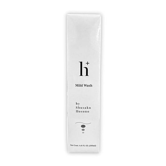 NKG h+ Mild Wash – Gentle Japanese Gel Cleanser for Sensitive Skin – Developed by Japanese Dermatalogist – Fragrance-Free, pH-Balanced Face Wash, 200mL