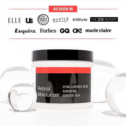 YEOUTH Retinol Cream for Face, Retinol Face Moisturizer for Women and Men with Hyaluronic Acid and Green Tea, Night Moisturizer for a Smoother Appearance 4oz