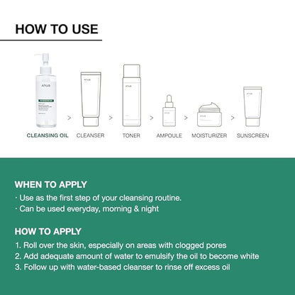 Anua Mild Double Cleanser Duo for Facial Cleansing : Heartleaf Pore Control Cleansing Oil Mild & Heartleaf Quercetinol Pore Deep Cleansing Foam for Double Cleansing, Blackhead Remover, Korean Skincare