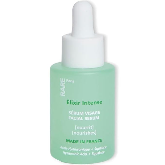 RARE Paris - Élixir Intense - Nourishing Facial Serum - Hydrating & Brightening - With Hyaluronic Acid & Squalene - Nourishing, Firming & Revitalizing - Multi-Active Serum Formula - 1oz