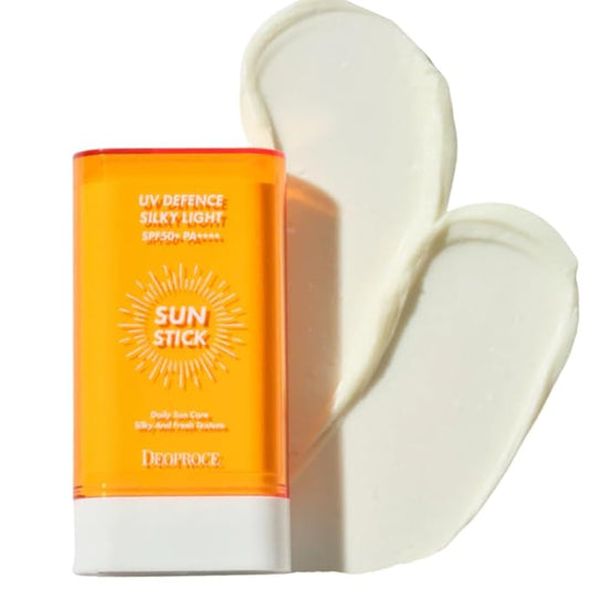 Deoproce UV Defence Silky Light Sun Stick SPF50+ PA++++ | Broad Spectrum Sunscreen, Lightweight & Non-Greasy, UV Protection 19g