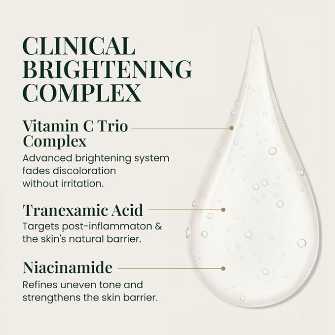 E'Luxxe Advanced Dark Spot Serum – Triple Vitamin C, Tranexamic Acid & Niacinamide with Papaya & Cica - Hyperpigmentation & Dark Scar Treatment for Face & Body, Non-Comedogenic, Fragrance-Free (50ml)