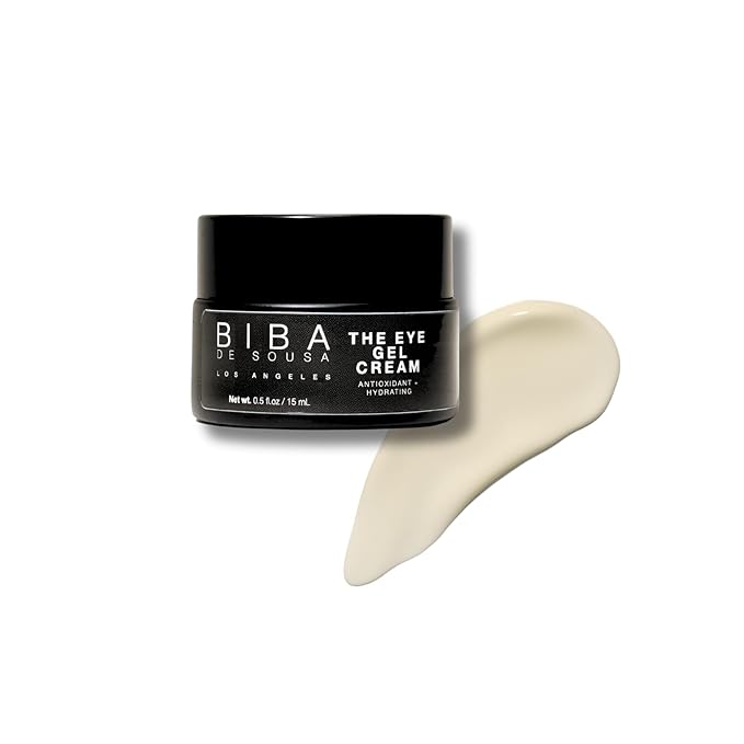biba de sousa The Eye Gel Cream- Anti-Aging Formula for Wrinkles and Puffiness - Hydrating, Firming & Rejuvenating Eye Treatment (0.5 oz)