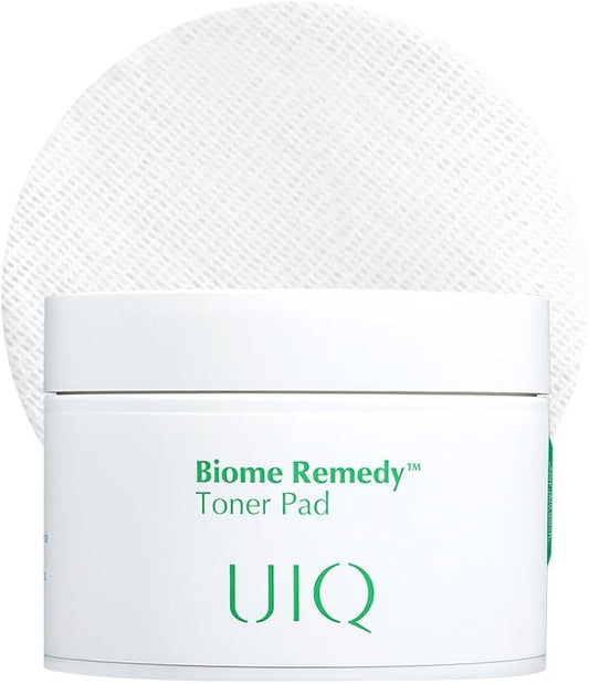 UIQ Biome Remedy Toner Pads, Dual-Textured Facial Pad for Hydrating, Moisturizing, Calming, Pore Care, Non Comedogenic, Daily Toner Pads for Soothing Skin 6.08 fl. oz., 70 Sheets