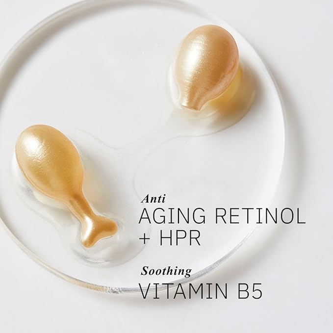 HKH Vitamin C Serum for Face: 48 Capsules Retinol Anti-Aging Wrinkle Repair Serum - Vitamin E Niacinamide Oil for Women - Daily Deep Skin Care for Fine Lines Smoothing Hydrating Brightening