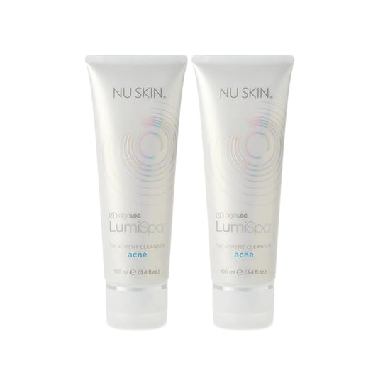 Nu Skin ageLOC LumiSpa Treatment Cleanser | Acne-Prone Skin | 2 Pack | Clears Excess Oil for Balanced Skin | Enhanced LumiSpa Performance | Infused with ageLOC Technology | 3.4 fl oz