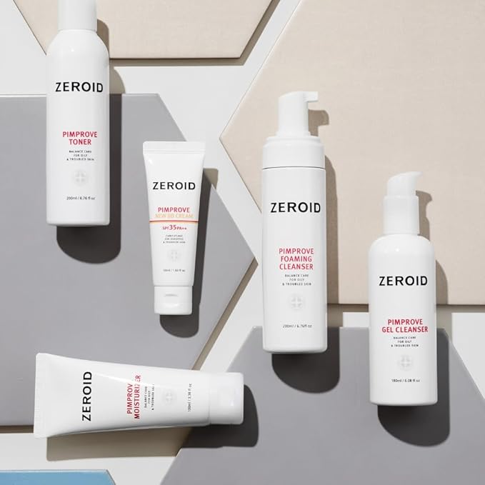 ZEROID | Pimprove Facial Toner | Skin Barrier with Hyaluronic Acid & Ceramide | pH Balanced Face Toner for Oily & Sensitive Skin | Korean Skincare | Facial Deep Hydrating | 6.76 fl oz (200ml)