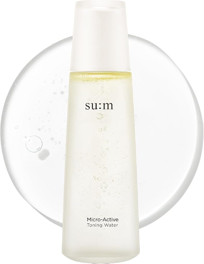 SU:M Micro-Active Toning Water (5.07 fl oz) - Dual-Phase Gentle Exfoliating Toner with Low-Irritation, Improved Skin Texture & Boost Vitality, Korean Skin Care. PHA, Biopeptide.