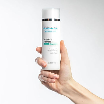 Schrammek Deep Pore Cleanser (6.8 fl oz) - Cleansing Milk for Normal Skin - Makeup Removal - Face Wash & Cleanser – No Parabens - Skin Care - Dr