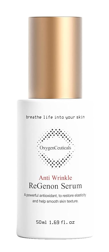 OxygenCeuticals ReGenon Serum – High-Potency Antioxidant Serum with 20,000ppm Idebenone, Superberry Complex, Oil Complex & Amino 17 Complex, Brightening & Anti-Aging Care. 1.69 fl.oz (50ml)