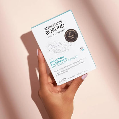 ANNEMARIE BÖRLIND Hyaluronic Acid Under Eye Mask – Vegan Eye Patches for Puffy Eyes with Tremella and Konjac Root– Remove Under Eye Bags Instantly – Cruelty-free Gel Eye Patch – 6 Pairs