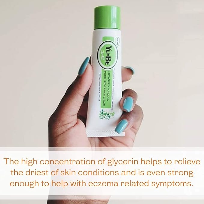 Yu-Be Advanced Formula Pure Hydration Cream Duo - Daily Oil & Fragrance Free Moisturizer to Hydrate & Soothe Sensitive Skin | Moisturizing Lotion Safe for All Skin Types & for Face, Body, & Hands