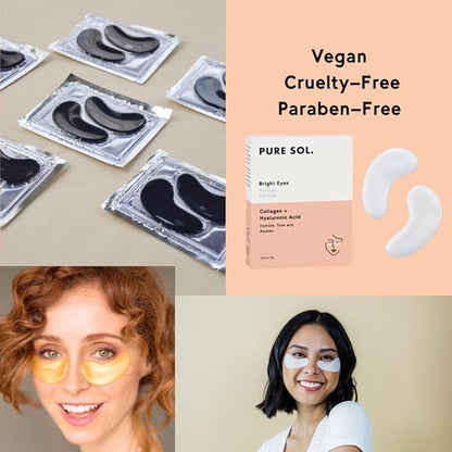 pureSOL Charcoal Under Eye Patches – Charcoal Eye Patches For Adults – 12 Pairs Hydrogel Under Eyes Mask To Remove Dark Circles And Under Eye Treatment For Women – Anti Wrinkle Eye Masks