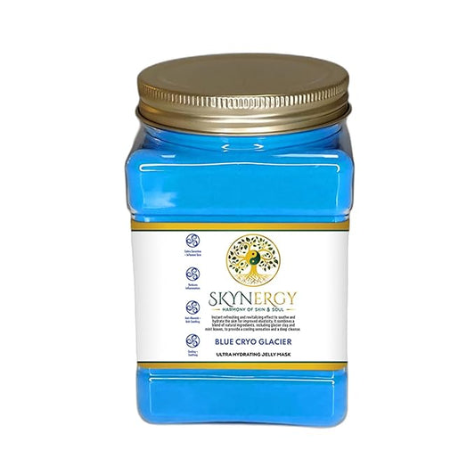 Blue Cryo Glacier Jelly Face Mask - Professional Grade HydroGlo Peel Off Face Mask, Radiance, Reduced Fine Lines & Pigmentation - Vajafacial Jelly Mask | 12 Applications (30 Fl Oz)