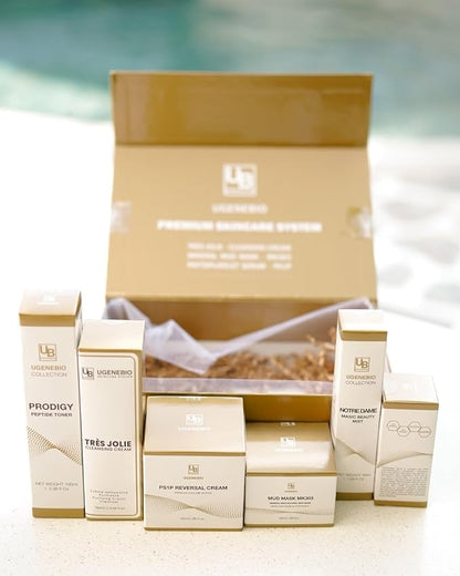 Premium Skincare System – 6-in-1 Complete K-Beauty Set with Cleansing Cream, Mud Mask, Serum, Reversal Cream, Peptide Toner & Beauty Mist