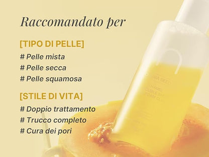 HAMEL Double Shot Oil To Foam Cleanser - Deep Pore Cleansing and Makeup Removal with Jojoba Oils, Lactobacillus and AHA - Skin Irritation Free, Korean Skincare for All Skin Types, 6.76 fl.oz.