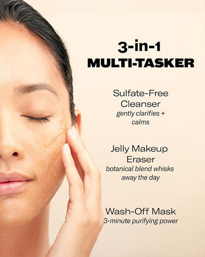 Then I Met You Soothing Tea Cleansing Gel, Vegan-Cruelty-Free Korean Skincare Cleanser with Fermented Rice, Centella, Hydrating Licorice, Glycerin, Exfoliator for Clear Skin Makeup Removal, 3.38 oz