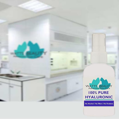 Anti Aging Wrinkle Serum of 100% Pure Hyaluronic Acid for Face and Body - No Alcohol, 4 oz