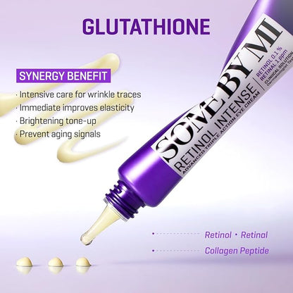 SOME BY MI Retinol Intense Advanced Triple Action Eye Cream – Pack of 2 – Korean Retinol Under Eye Cream Anti Aging for Fine Lines – Brightens Dark Circles & Smooths Skin Texture – Korean Skin Care