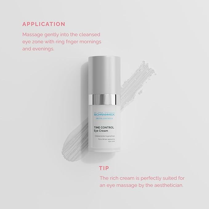 Schrammek TIME CONTROL Eye Cream (0.5 fl oz) - for Demanding Skin - Reduces Circles Under Eyes - with Matrixyl® 3000 & Milk Thistle Oil - Eye Care - Skin Care - Dr