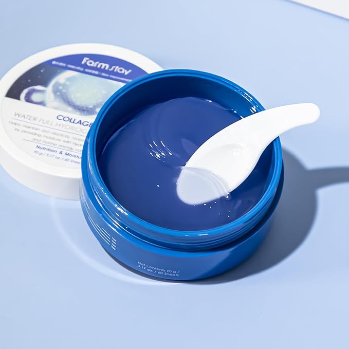 FARMSTAY Collagen Water Full Hydrogel Eye Patch - Hydrating Under Eye Mask with Collagen - Refreshes Tired Undereyes - Promotes Collagen Production - 60 pc (Pack of 2)