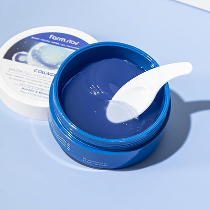 FARMSTAY Collagen Water Full Hydrogel Eye Patch - Hydrating Under Eye Mask with Collagen - Refreshes Tired Undereyes - Promotes Collagen Production - 60 pc (Pack of 2)