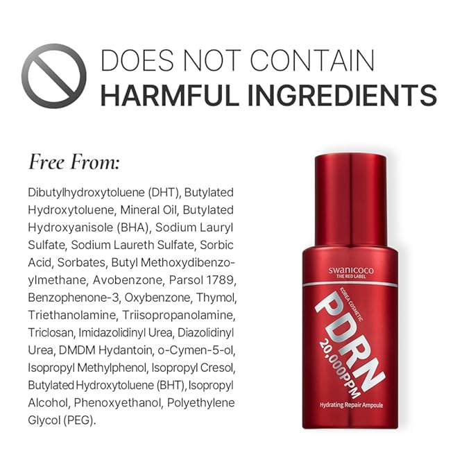 Swanicoco PDRN Hydrating Repair Ampoule Serum Powerful Anti Aging Face and Neck for Skin Turnover Skin Regeneration Wound Healing Korean Skincare, Stocking Stuffer 30ml 1Fl Oz