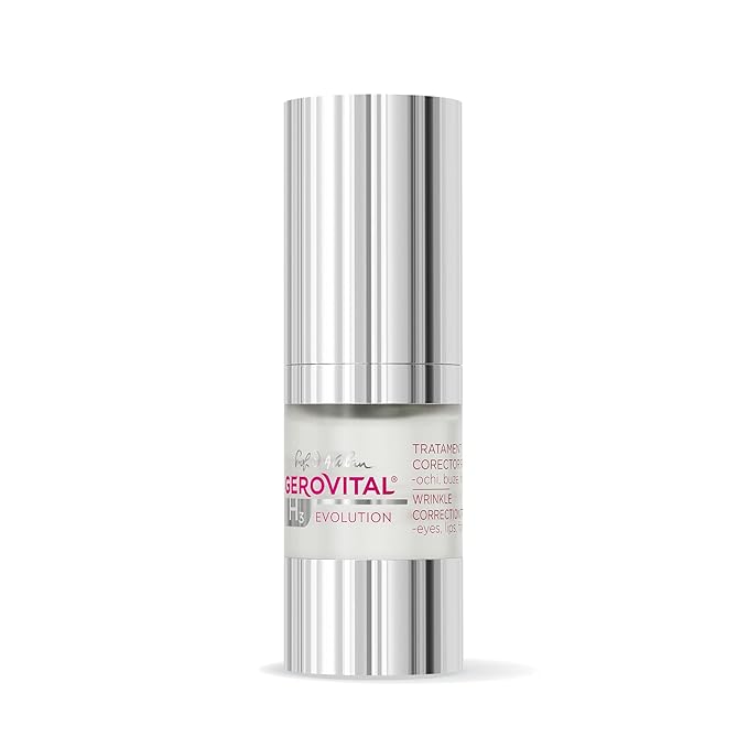 GEROVITAL EVOLUTION Anti-Wrinkle Serum for Eyes, Lips and Forehead Area with Hyaluronic Acid, Vitamin A and E, Reduces Deep Wrinkles, Improves Skin Elasticity, ‎15 ml