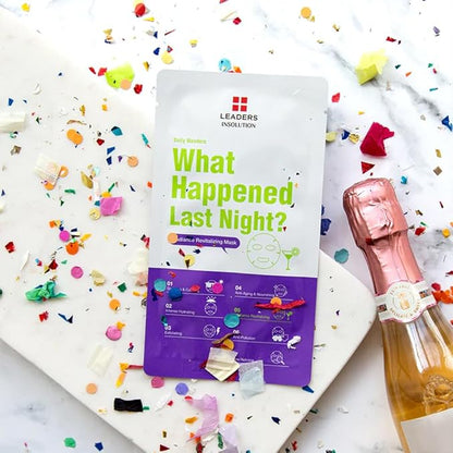 Leaders Insolution Daily Wonders What Happened Last Night? Facial Mask Sheet Radiance Revitalizing Hydrating Korean Skincare (10 Sheets)