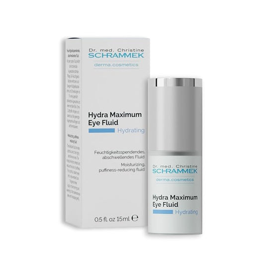 Hydra Maximum Eye Fluid (0.5 fl oz) - Reduces Fine Lines, Wrinkles & Dark Circles – Under Eye Treatment - Hyaluronic Acid - Eye Care - Dr. Schrammek