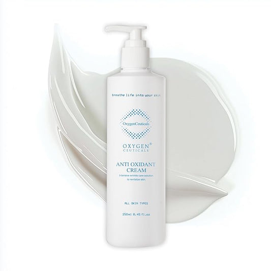 OxygenCeuticals Anti Oxidant Cream – Anti-Aging & Wrinkle Care Cream with Edelweiss Callus Extract, Adenosine & Squalane, Moisturizing & Firming Skincare for Dry, Aging Skin. 8.45 fl.oz (250ml)