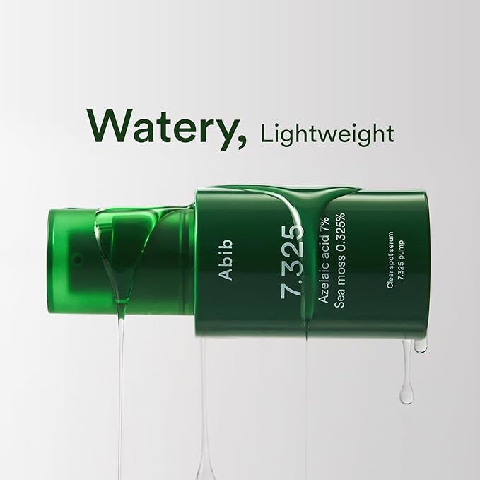 Abib Clear spot serum 7.325 pump with Seamoss Extract, Azelaic Acid, Succinic Acid 1.01 fl oz, 30 mL