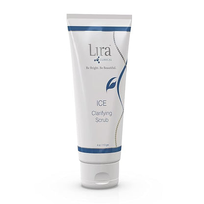 Lira Clinical ICE Clarifying Face Scrub - Soothing & Exfoliating Scrub with Echinacea Plant Stem Cells & Botanical Extracts - Eco-Bead Technology - Anti-acne, Brightening & Cleans Pores - 4 fl oz