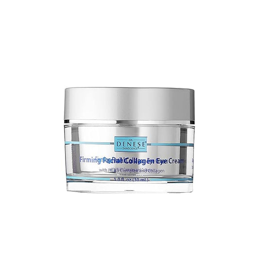 Dr. Denese SkinScience Firming Facial Collagen Eye Cream Face Moisturizer Hyaluronic Acid & Peptides Rejuvenate Skin - Improved Look of Fine Lines, Elasticity, Sagginess, Bags - Cruelty-Free - 1oz