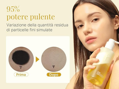 HAMEL Double Shot Oil To Foam Cleanser - Deep Pore Cleansing and Makeup Removal with Jojoba Oils, Lactobacillus and AHA - Skin Irritation Free, Korean Skincare for All Skin Types, 6.76 fl.oz.