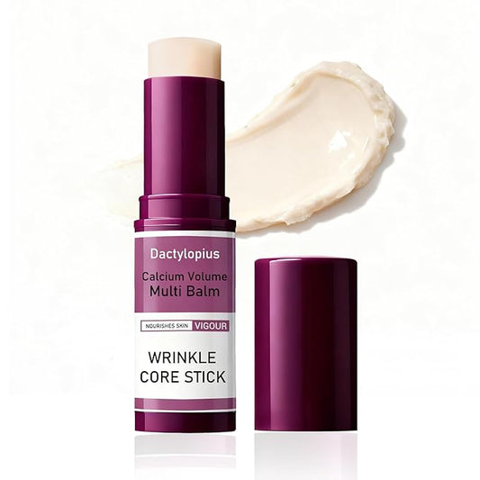 Calcium Volume Multi Balm Stick with Collagen & Natural Oils, Calcium Enriched Formula to Support Skin Firmness, Improve Elasticity & Plumpness, Multi-Action Hydrating Balm for Face, Neck Daily Use